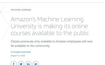 AMAZON HAS MADE MACHINE LEARNING COURSE PUBLIC